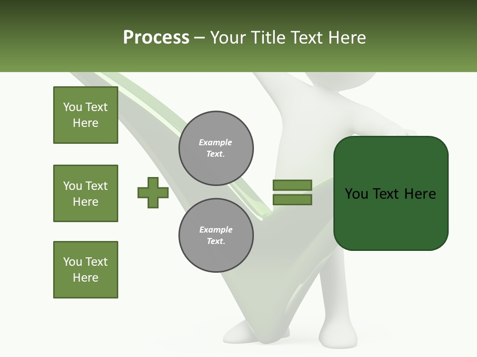 A Person Holding A Green Check Mark In Front Of A White Background PowerPoint Template