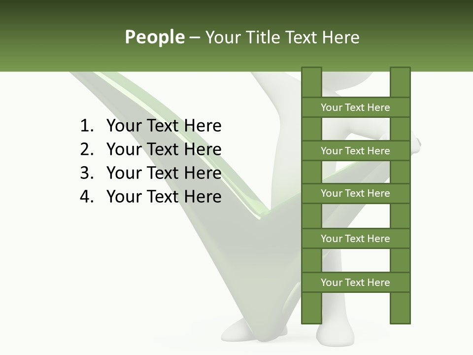 A Person Holding A Green Check Mark In Front Of A White Background PowerPoint Template