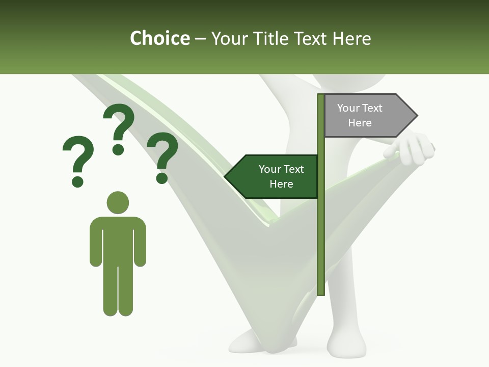 A Person Holding A Green Check Mark In Front Of A White Background PowerPoint Template