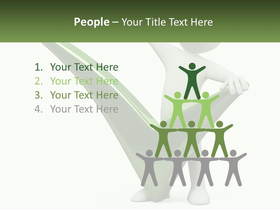 A Person Holding A Green Check Mark In Front Of A White Background PowerPoint Template