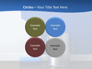 A Paint Can And A Roller On A Table PowerPoint Template