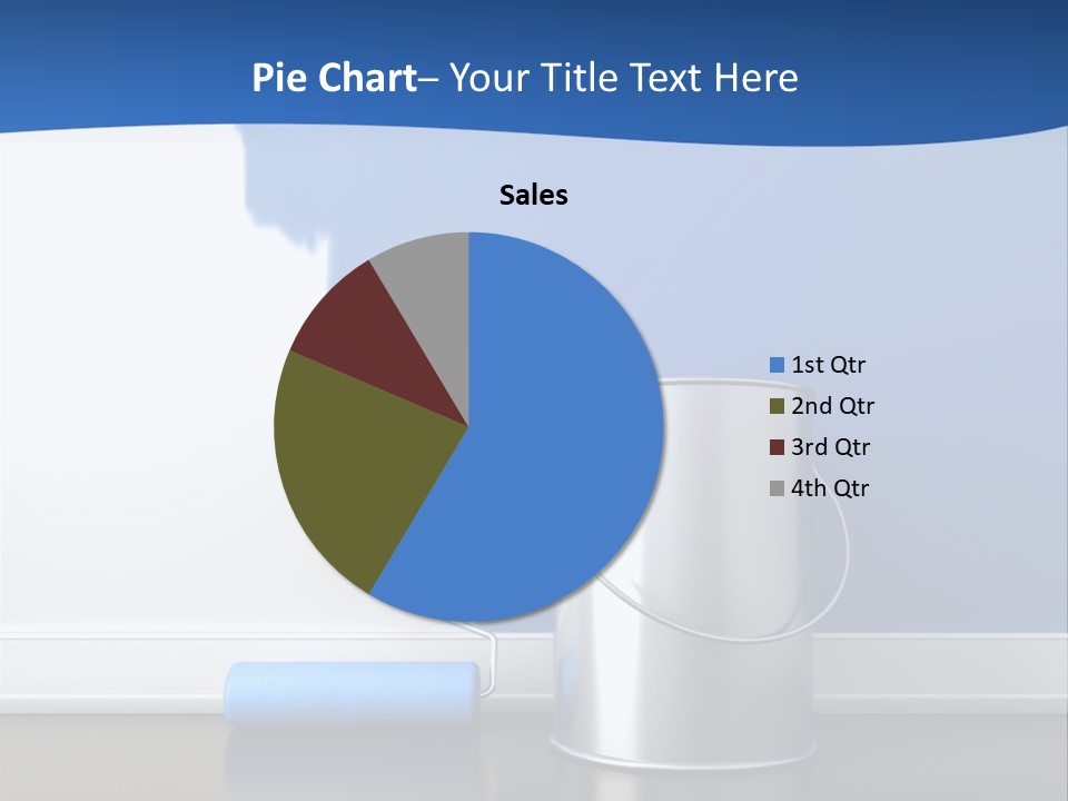 A Paint Can And A Roller On A Table PowerPoint Template