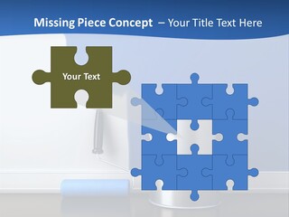 A Paint Can And A Roller On A Table PowerPoint Template