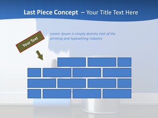A Paint Can And A Roller On A Table PowerPoint Template