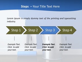 A Paint Can And A Roller On A Table PowerPoint Template