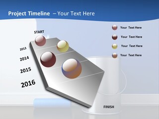 A Paint Can And A Roller On A Table PowerPoint Template