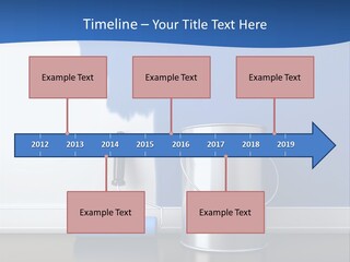 A Paint Can And A Roller On A Table PowerPoint Template