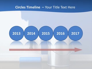 A Paint Can And A Roller On A Table PowerPoint Template