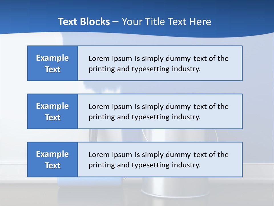 A Paint Can And A Roller On A Table PowerPoint Template