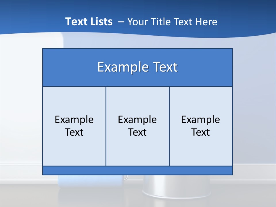 A Paint Can And A Roller On A Table PowerPoint Template