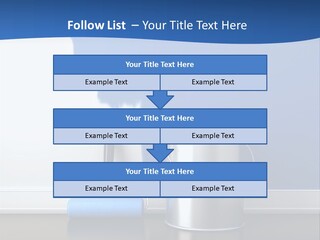 A Paint Can And A Roller On A Table PowerPoint Template