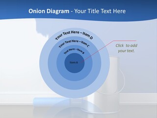 A Paint Can And A Roller On A Table PowerPoint Template