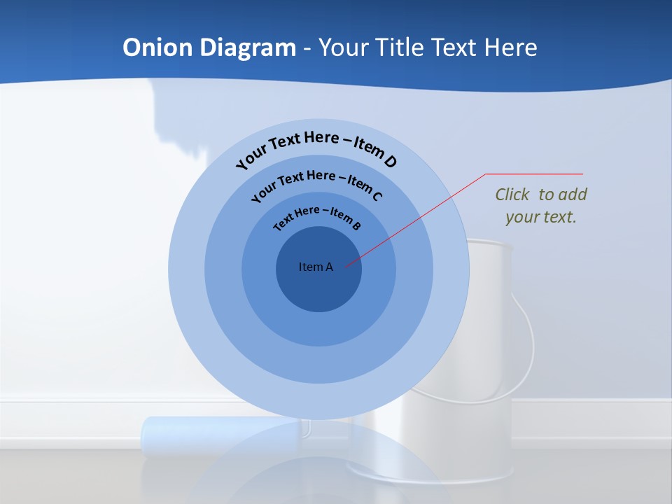 A Paint Can And A Roller On A Table PowerPoint Template