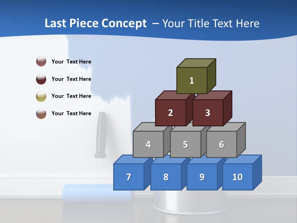 A Paint Can And A Roller On A Table PowerPoint Template