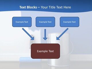 A Paint Can And A Roller On A Table PowerPoint Template