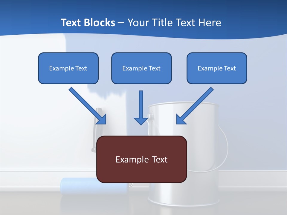 A Paint Can And A Roller On A Table PowerPoint Template