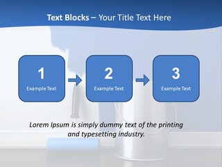A Paint Can And A Roller On A Table PowerPoint Template