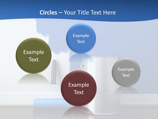 A Paint Can And A Roller On A Table PowerPoint Template