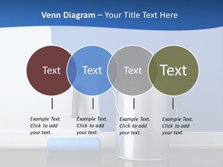 A Paint Can And A Roller On A Table PowerPoint Template