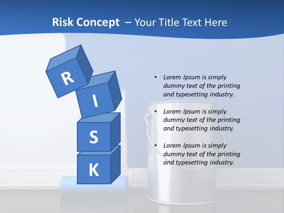 A Paint Can And A Roller On A Table PowerPoint Template