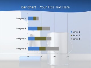 A Paint Can And A Roller On A Table PowerPoint Template