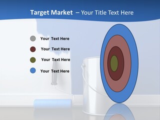 A Paint Can And A Roller On A Table PowerPoint Template