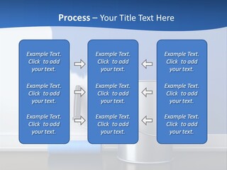 A Paint Can And A Roller On A Table PowerPoint Template
