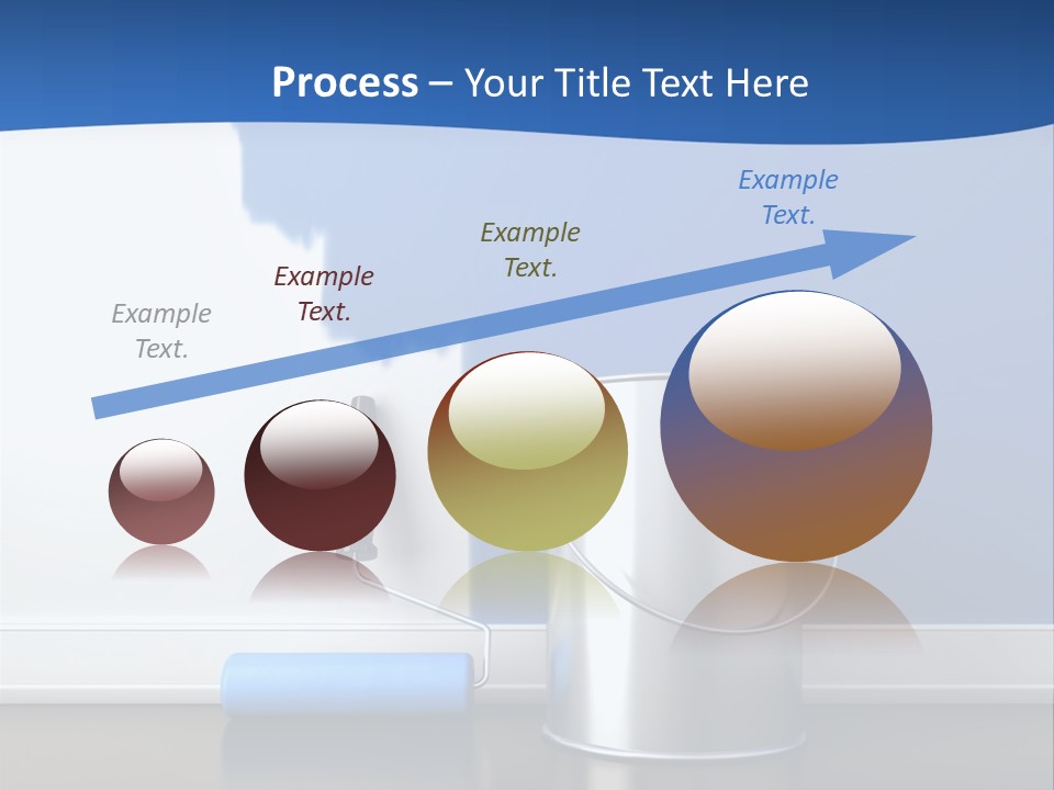 A Paint Can And A Roller On A Table PowerPoint Template