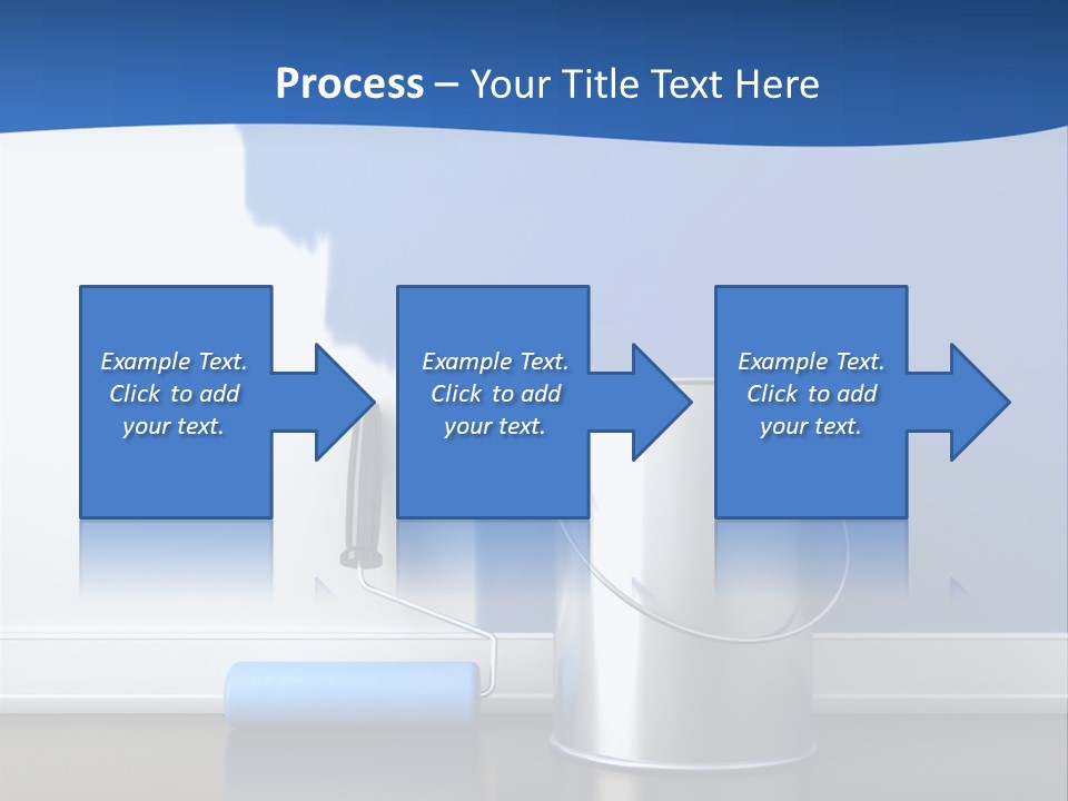 A Paint Can And A Roller On A Table PowerPoint Template