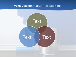 A Paint Can And A Roller On A Table PowerPoint Template