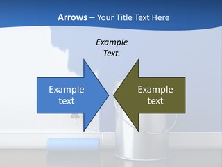 A Paint Can And A Roller On A Table PowerPoint Template
