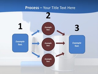 A Paint Can And A Roller On A Table PowerPoint Template