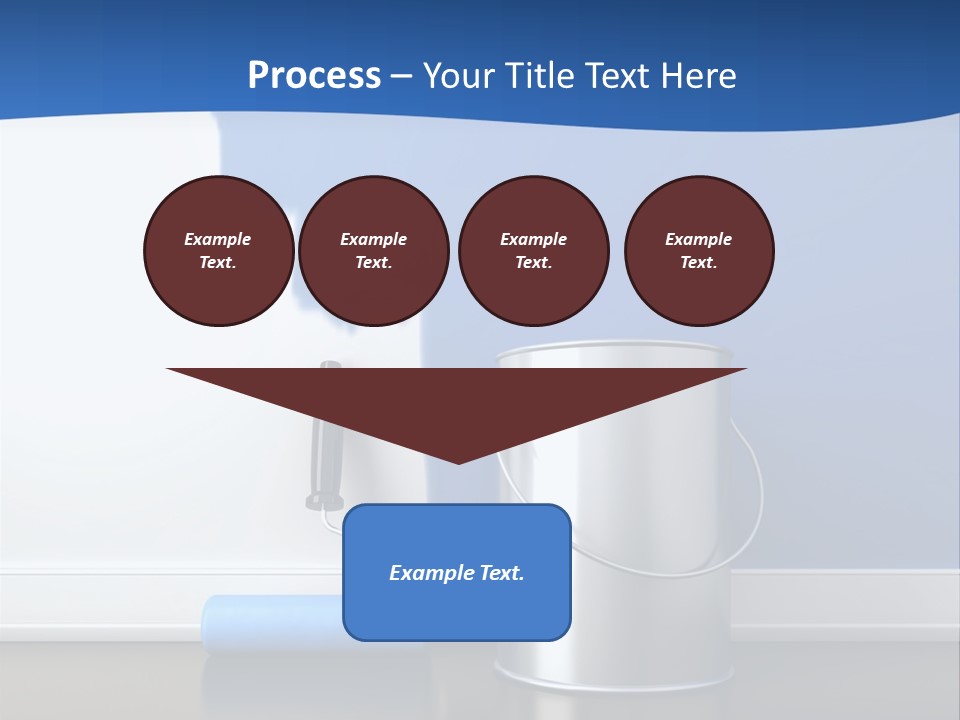 A Paint Can And A Roller On A Table PowerPoint Template