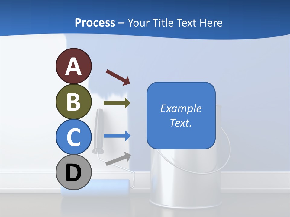 A Paint Can And A Roller On A Table PowerPoint Template
