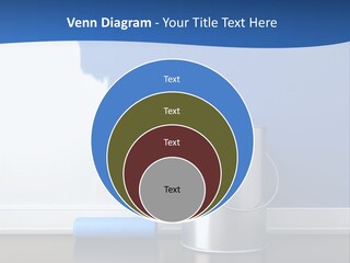 A Paint Can And A Roller On A Table PowerPoint Template