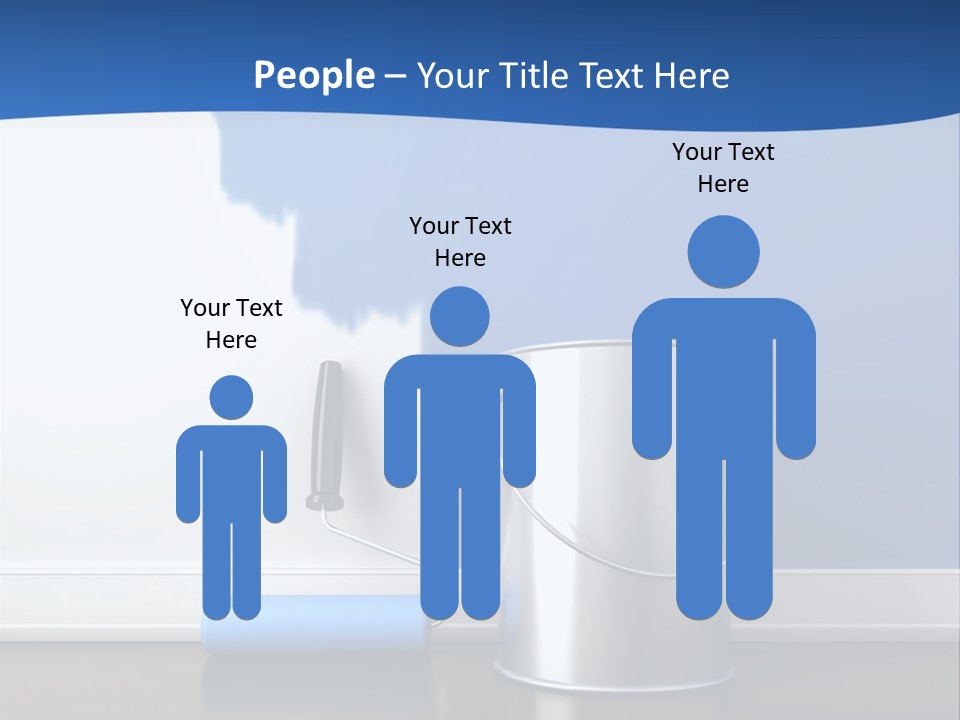 A Paint Can And A Roller On A Table PowerPoint Template