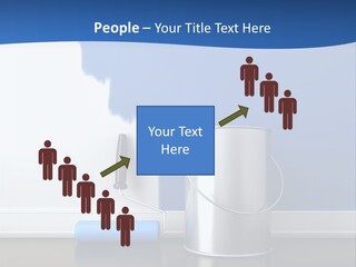 A Paint Can And A Roller On A Table PowerPoint Template