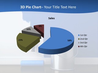 A Paint Can And A Roller On A Table PowerPoint Template