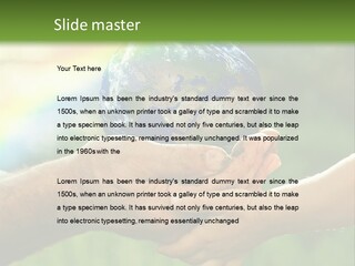 A Person Holding A Small Earth In Their Hands PowerPoint Template