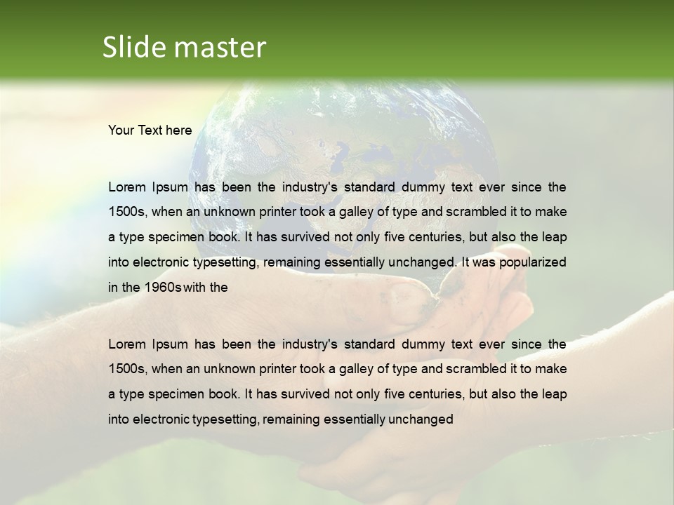 A Person Holding A Small Earth In Their Hands PowerPoint Template