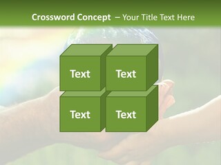 A Person Holding A Small Earth In Their Hands PowerPoint Template