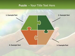 A Person Holding A Small Earth In Their Hands PowerPoint Template