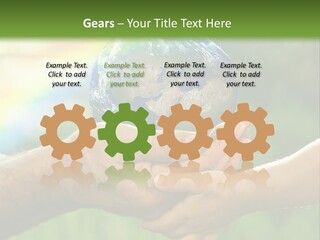 A Person Holding A Small Earth In Their Hands PowerPoint Template