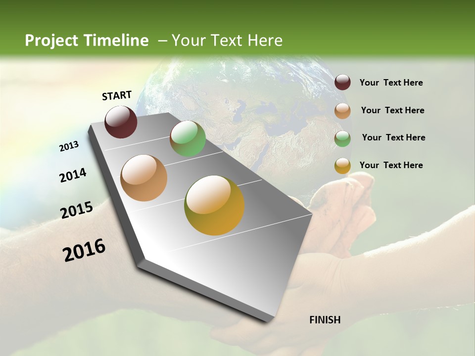 A Person Holding A Small Earth In Their Hands PowerPoint Template