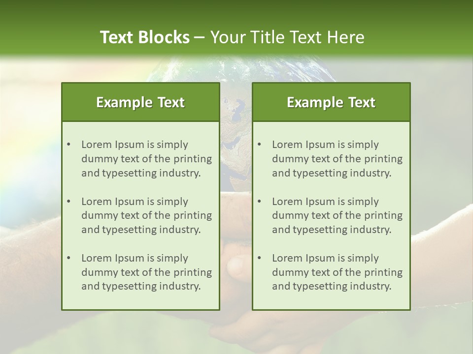 A Person Holding A Small Earth In Their Hands PowerPoint Template