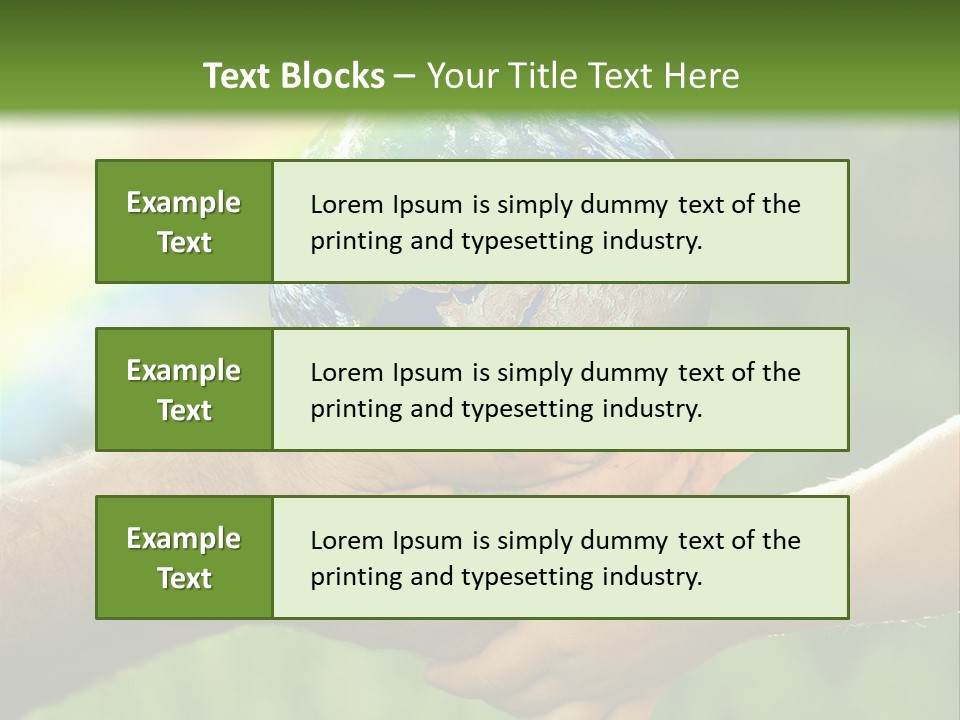 A Person Holding A Small Earth In Their Hands PowerPoint Template