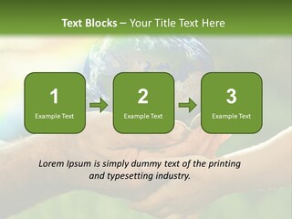 A Person Holding A Small Earth In Their Hands PowerPoint Template