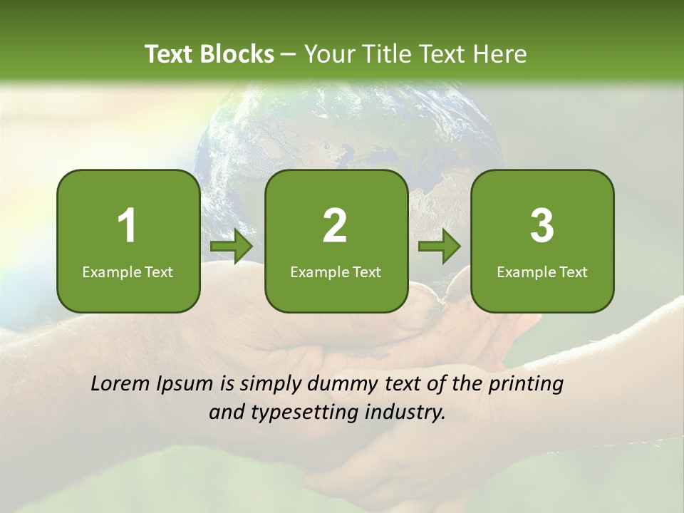 A Person Holding A Small Earth In Their Hands PowerPoint Template