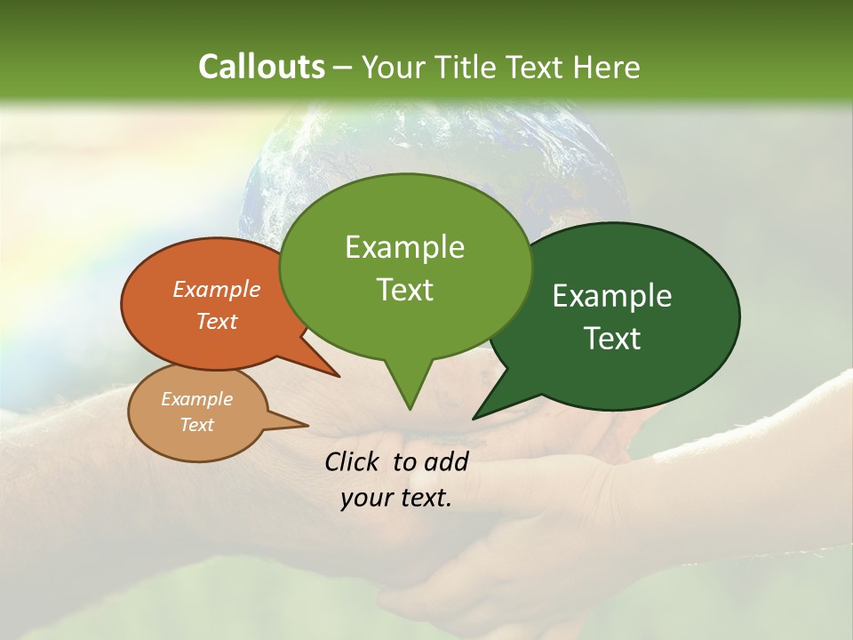 A Person Holding A Small Earth In Their Hands PowerPoint Template