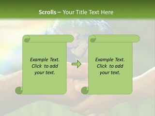 A Person Holding A Small Earth In Their Hands PowerPoint Template